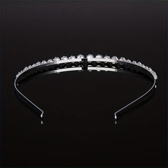 Rhinestone Decor Headband Metal Head Hoop Skinny Hair Band Glitter Headdress