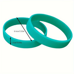 2 Pcs Silicone Bracelet Rubber Wristband Party Sports Event