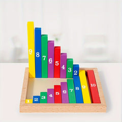Colorful Fraction Bars Wooden Educational Toy