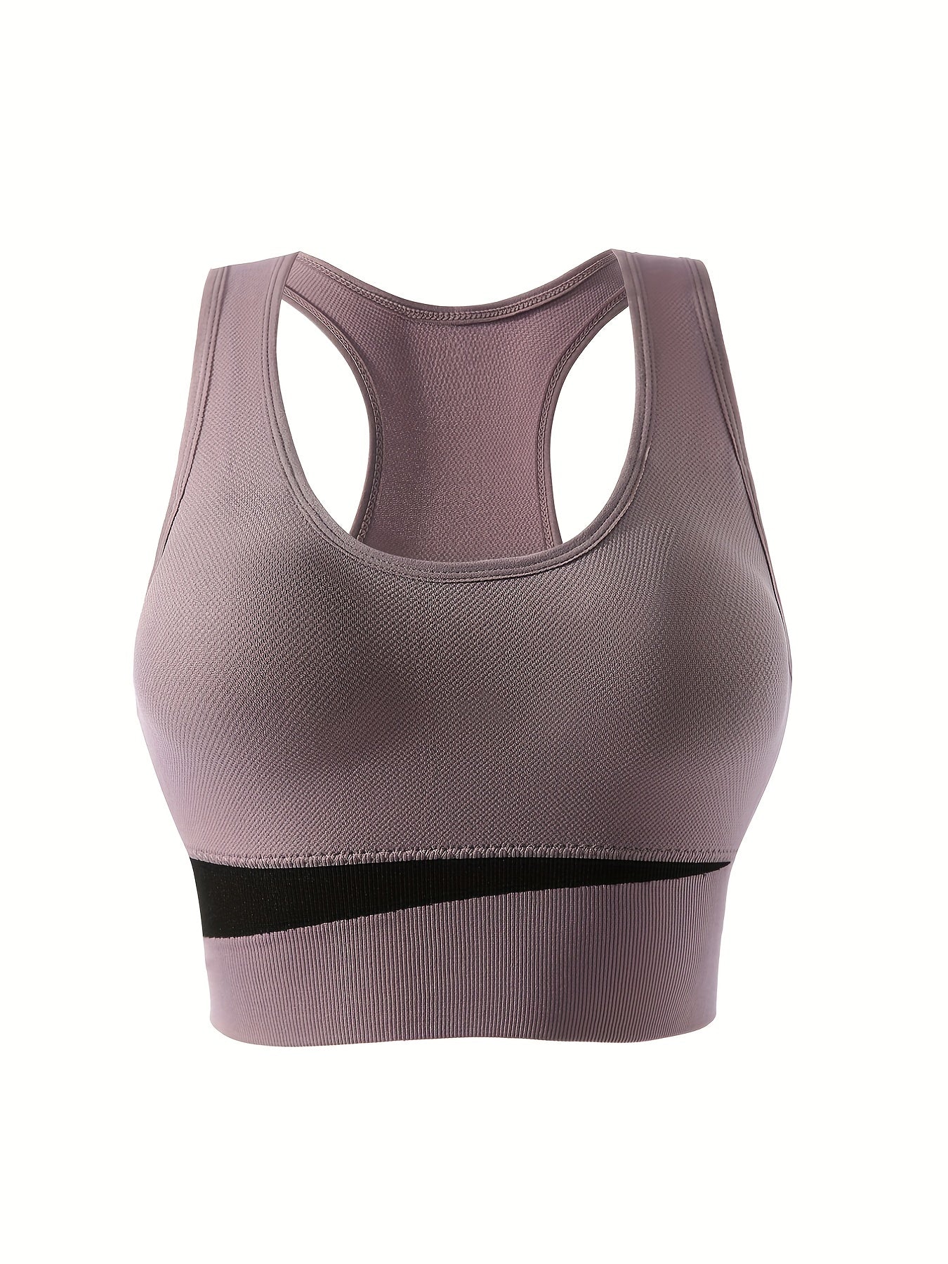 Colorblock Wireless Sports Bra Racerback Tank Bra
