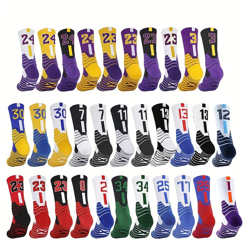 2 Pairs Teenager's Mid Crew Sport Socks Sweat-absorbing Breathable Socks