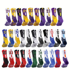 2 Pairs Teenager's Mid Crew Sport Socks Sweat-absorbing Breathable Socks