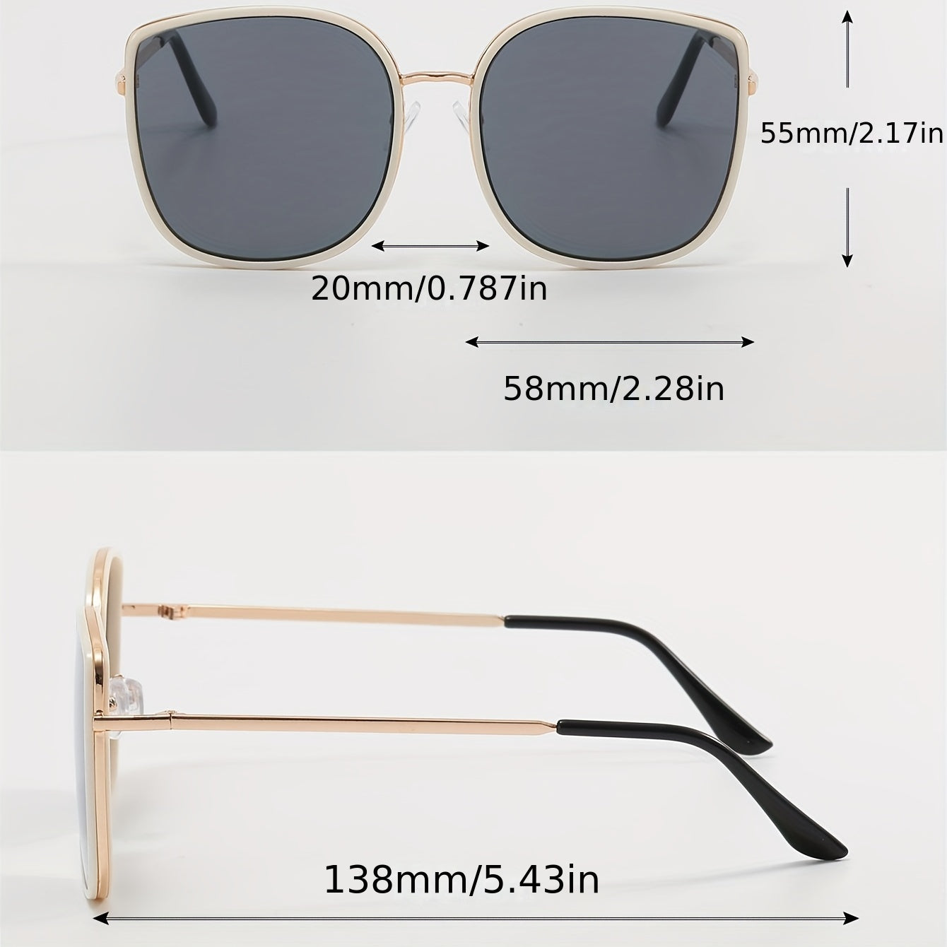 Cat Eye Sunglasses Anti Glare Metal Glasses UV400