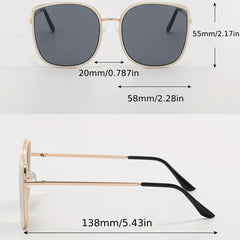 Cat Eye Sunglasses Anti Glare Metal Glasses UV400