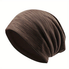Solid Slouchy Beanie Hat Unisex Skull Cap Elastic Chemo Hat