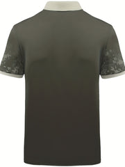 Men's Camo Polo Shirt Active Stretch Moisture Wicking for Golf