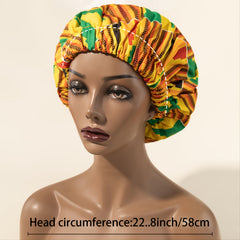Ankara Print Satin Lined Sleep Cap Non Slip