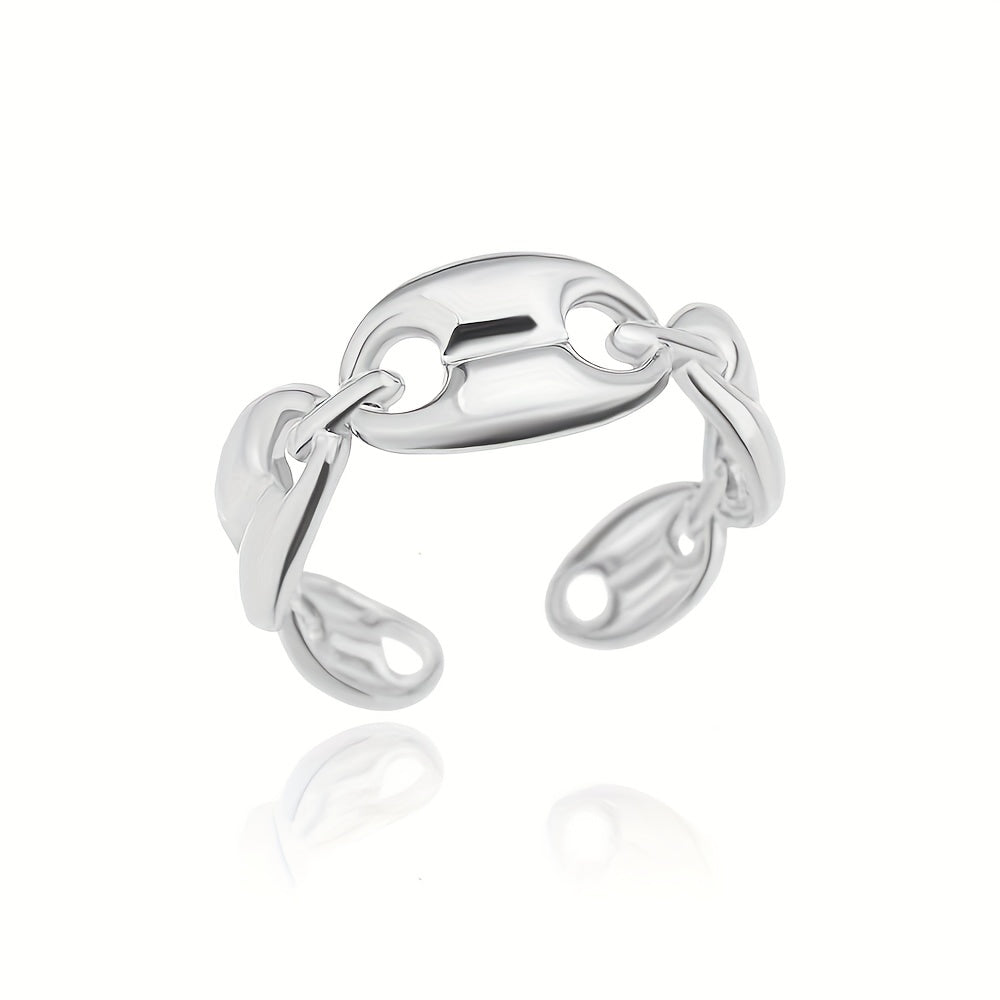 Normcore U To U Golden Cuff Ring 18k Plated Stainless Steel