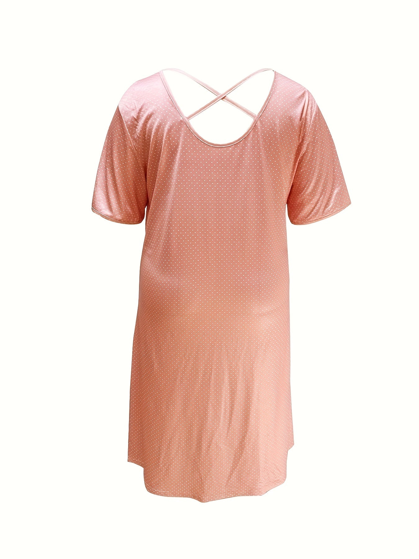  Polka Dot Cherry Print Sleep Dress
