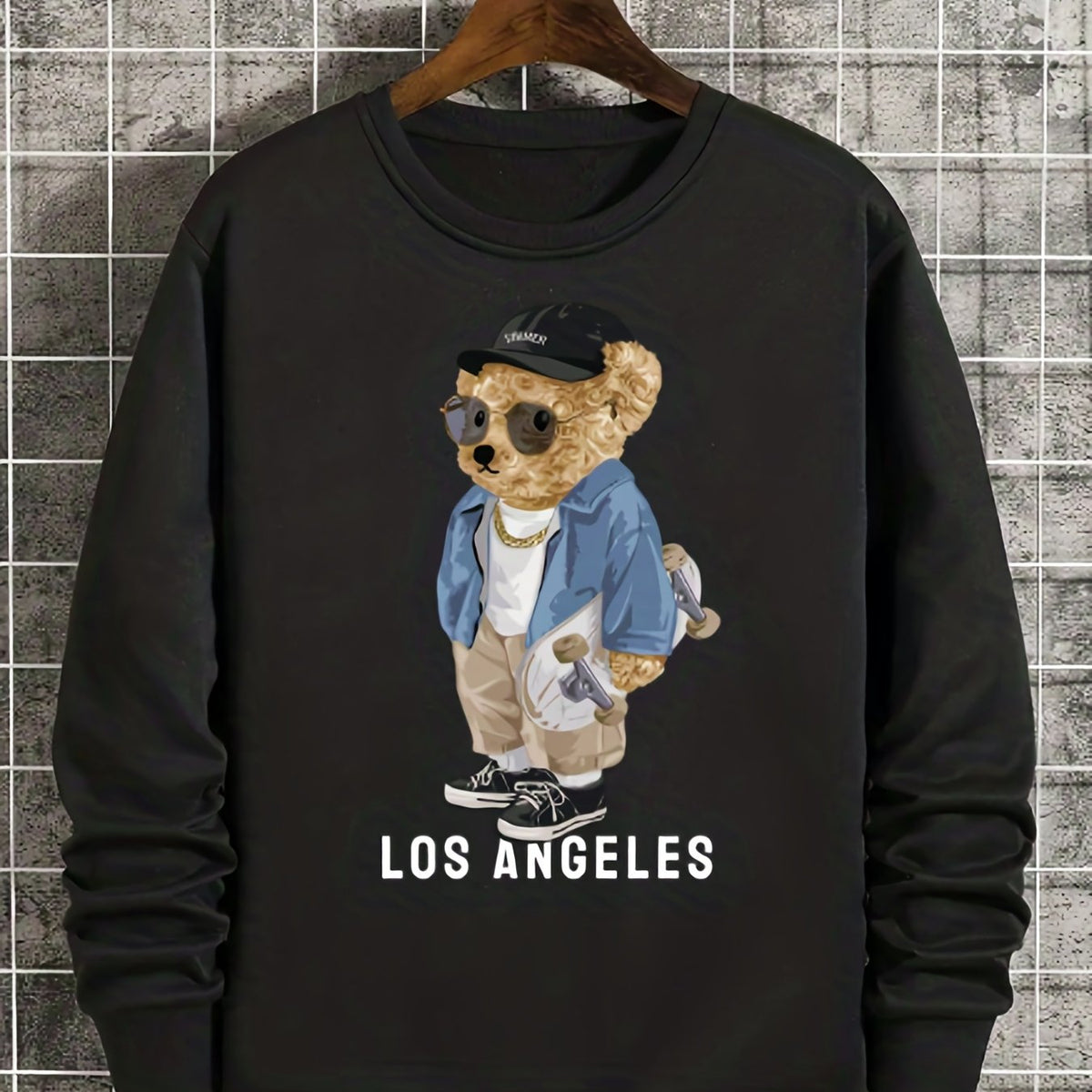 Bear Series Print Boys Casual Long Sleeve Sweatshirt
