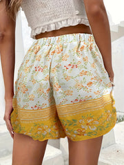 Boho Beach Wide Leg Shorts Women's Clothing