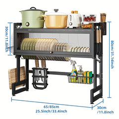 Above Sink Dish Drying Rack With Cover Space Saving Sink Rack