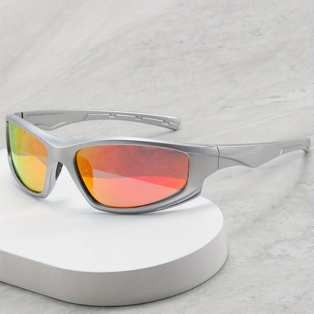 Retro Clout Mirror Lens Wrap Around Sport Sunglasses UV400