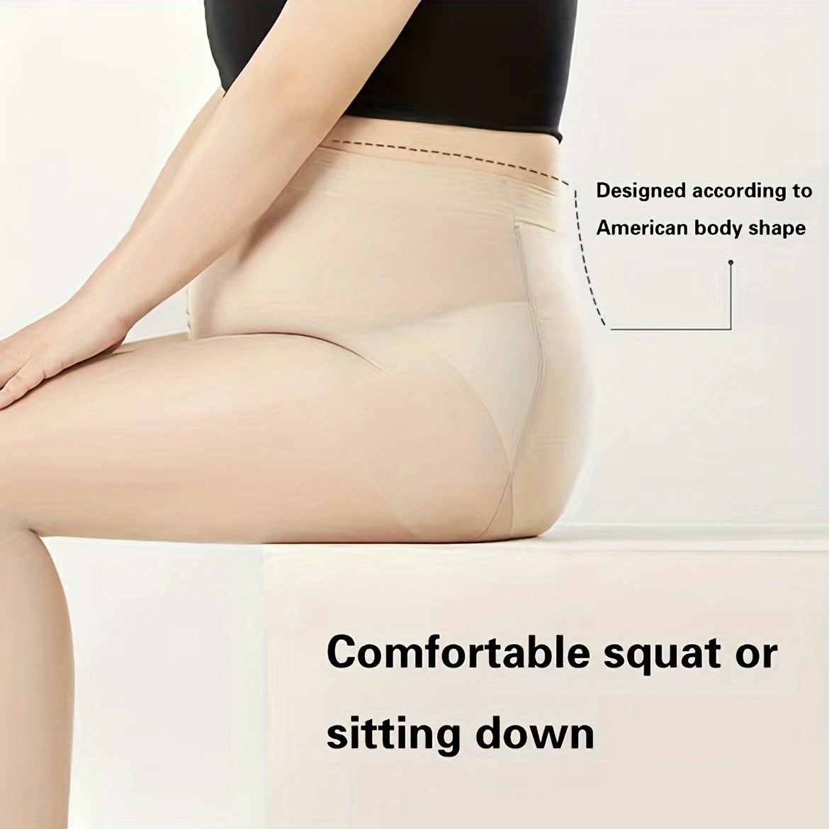 2 Pairs Plus Size Casual Stockings Set Women's Plus Control Top