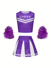 Girls Sleeveless Cheerleader Outfits Halloween Spirit