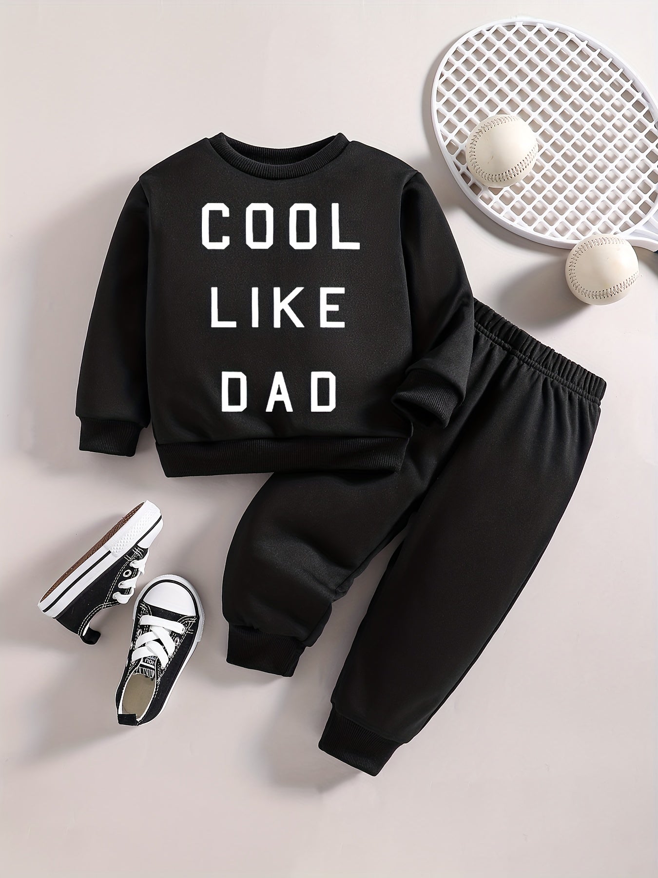 Baby Boy Casual Set Trousers Long Sleeve Sweater Outfit LIKE DAD