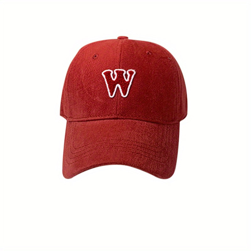 W Embroidery Baseball Cap Casual Women Sun Hat Outdoor Sunscreen Sports Hats