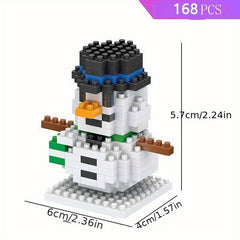 Santa Claus Snowman Elk Mini Building Blocks Toy Ornament Christmas Gift
