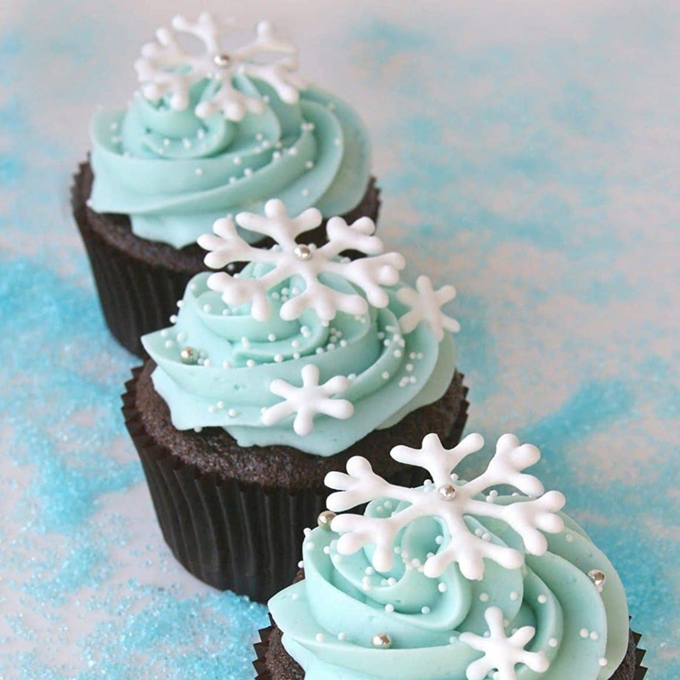 Snowflake Fondant Silicone Mold Christmas Cake Topper Decoration