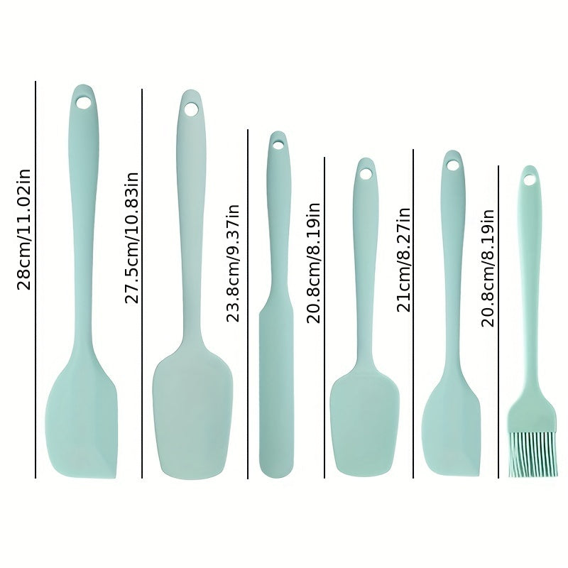 5pcs/6pcs Silicone Spatulas & Brush Baking Set