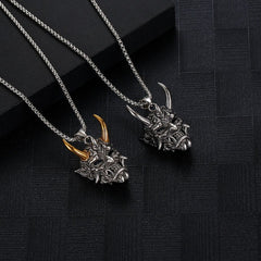 Men's Halloween Ghost Mask Necklace Pendant