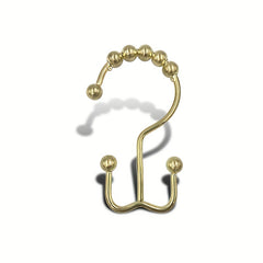 12pcs Rustproof Double Sliding Shower Curtain Hooks Bathroom Access