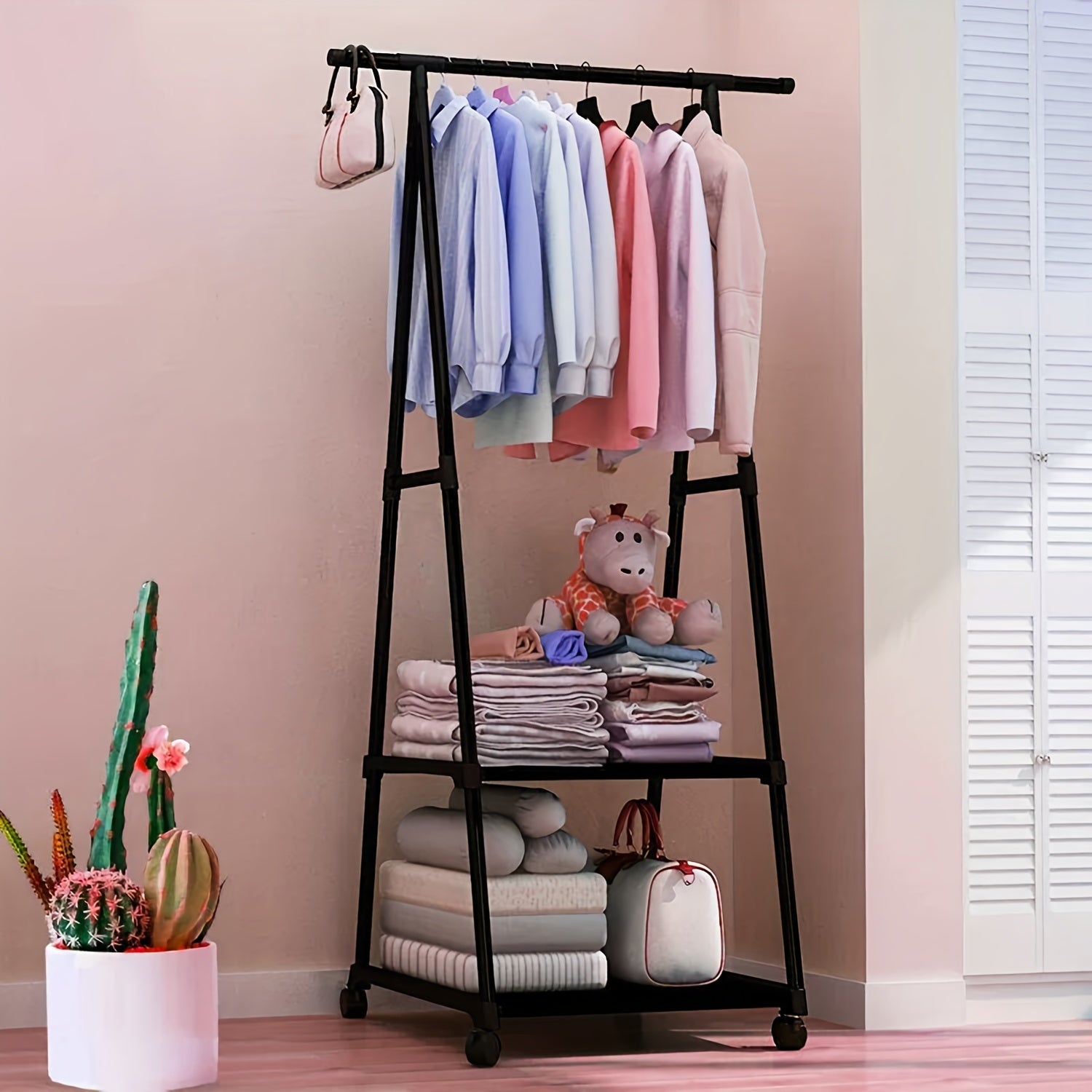 Movable Triangle Coat Rack Holder