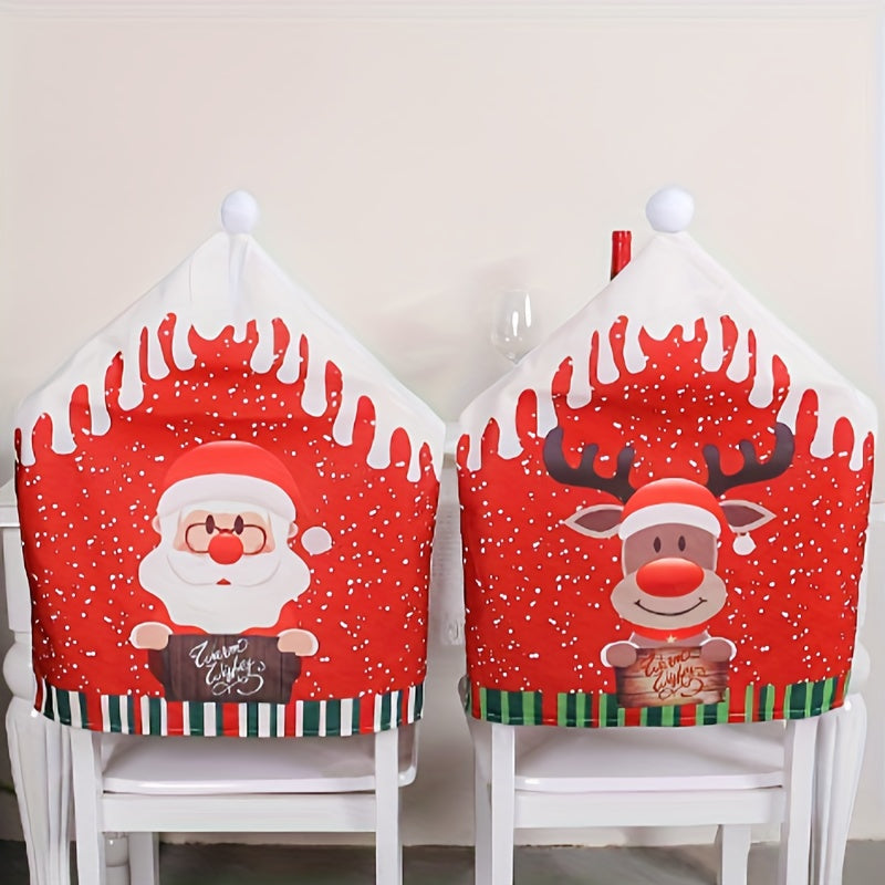 Santa Claus Chair Cover Non Woven Christmas Decoration