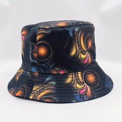 Geometric Tie Dye Print Bucket Hat Reversible Basin Hat