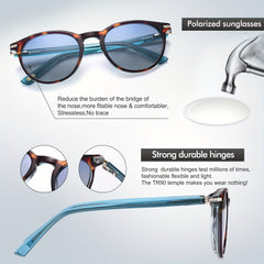 Men's Round Frame Sunglasses UV Protection for Outdoor Sports
