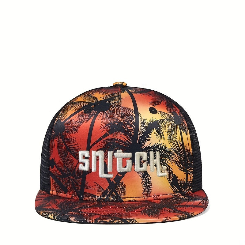 Unisex Breathable Adjustable Baseball Cap With Letter Embroidery