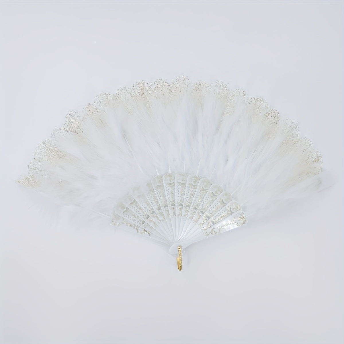 Women's Plush Folding Fan Dance Performance Fan Photography Props