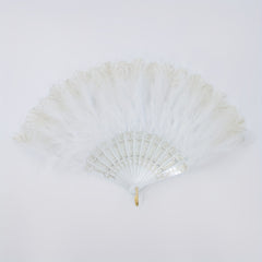 Women's Plush Folding Fan Dance Performance Fan Photography Props