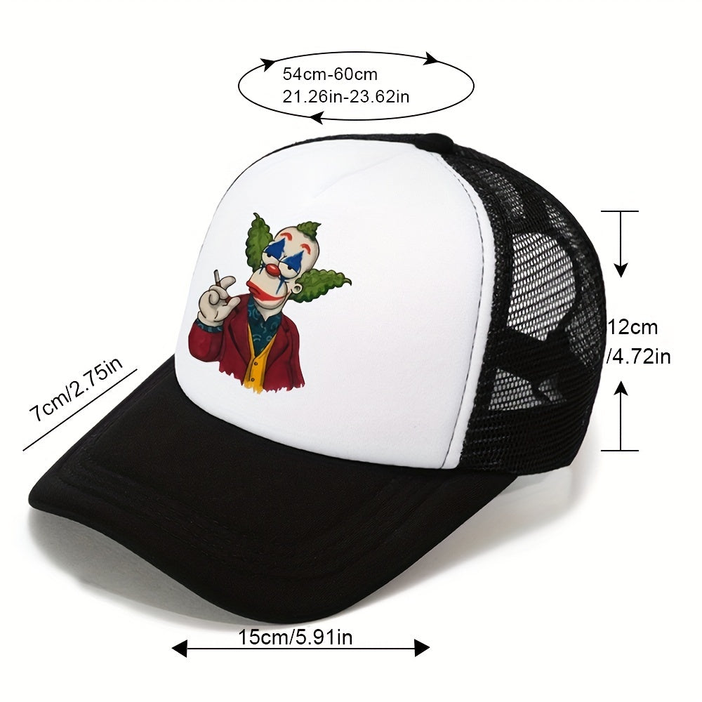 Men's Mesh Breathable Baseball Cap Outdoor Sunshade Cartoon Print Hat