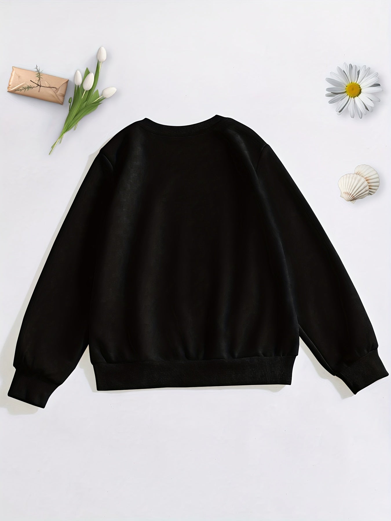 Smiling Face And Letter Print Boys Casual Pullover Sweatshirt
