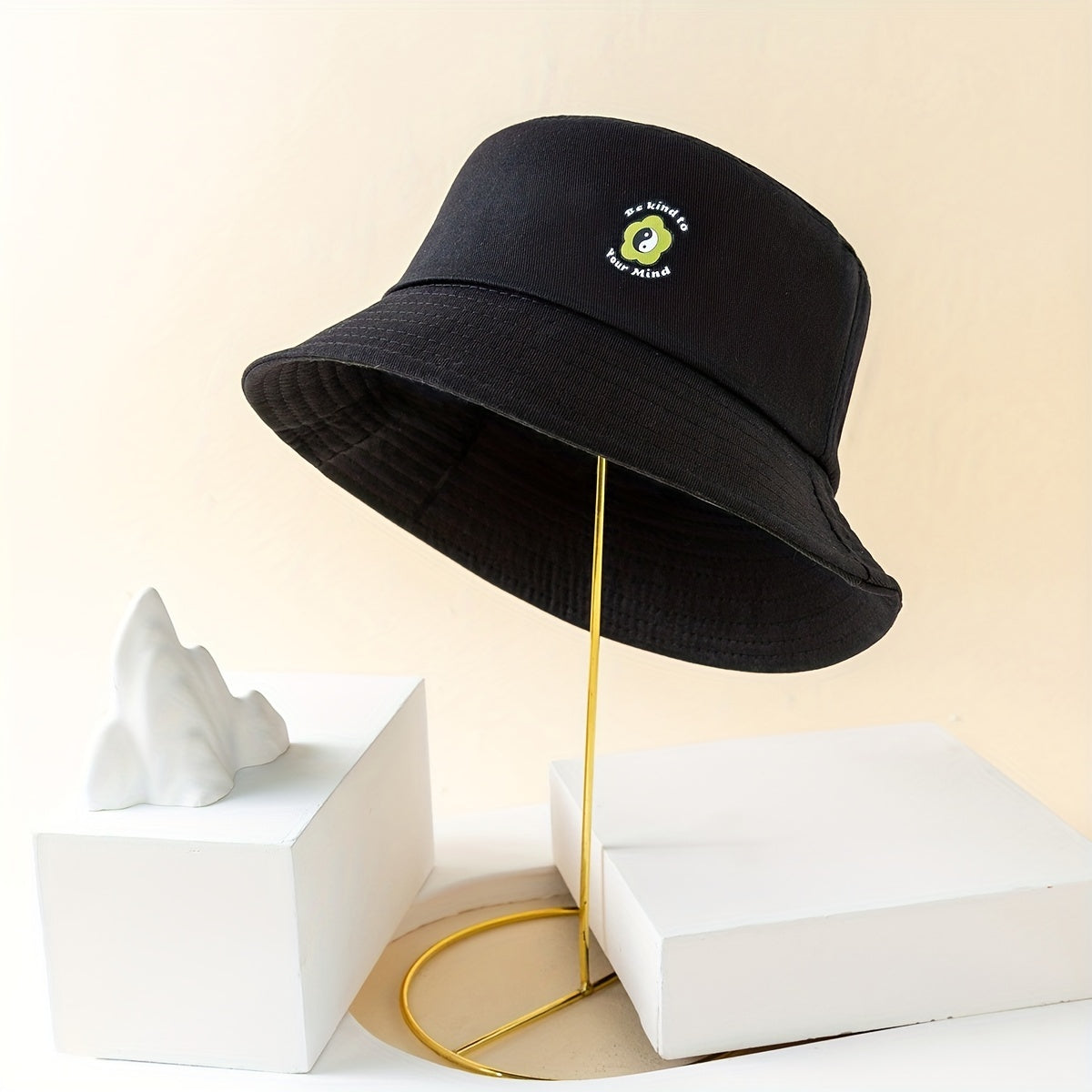 Floral Print Bucket Hat Cotton Basin Hat Casual Fisherman Cap