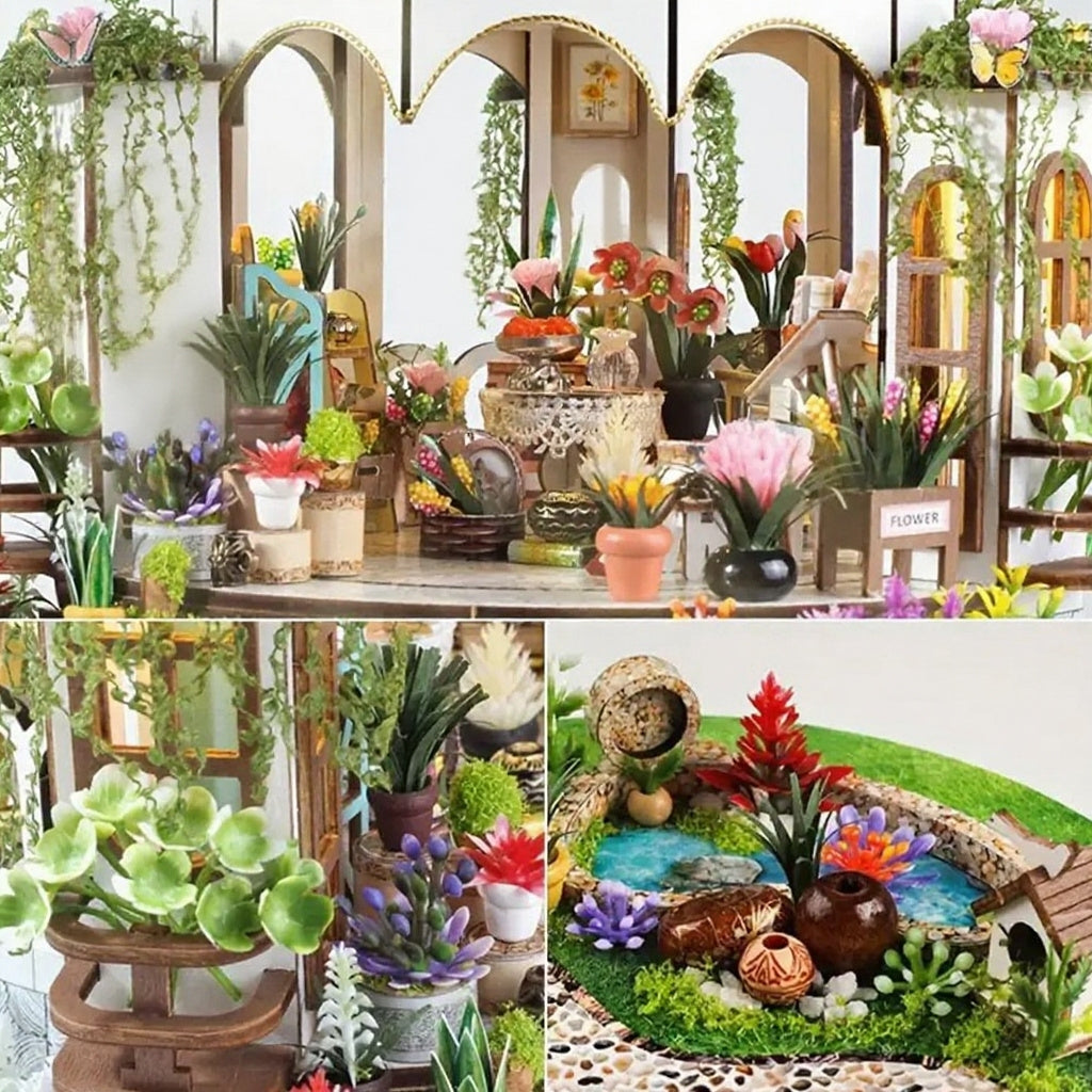 Mini Garden 3D Puzzle Kit DIY Dollhouse Model Garden Mini Toys
