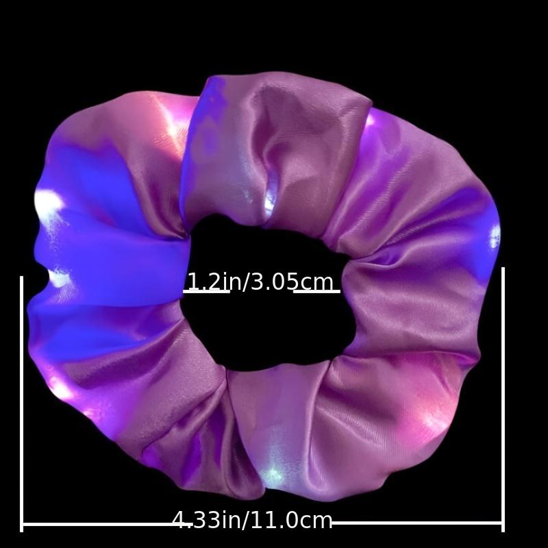 Colorful Elastic Hair Band LED Fluorescent Rubber Band Bow Hair Accessories