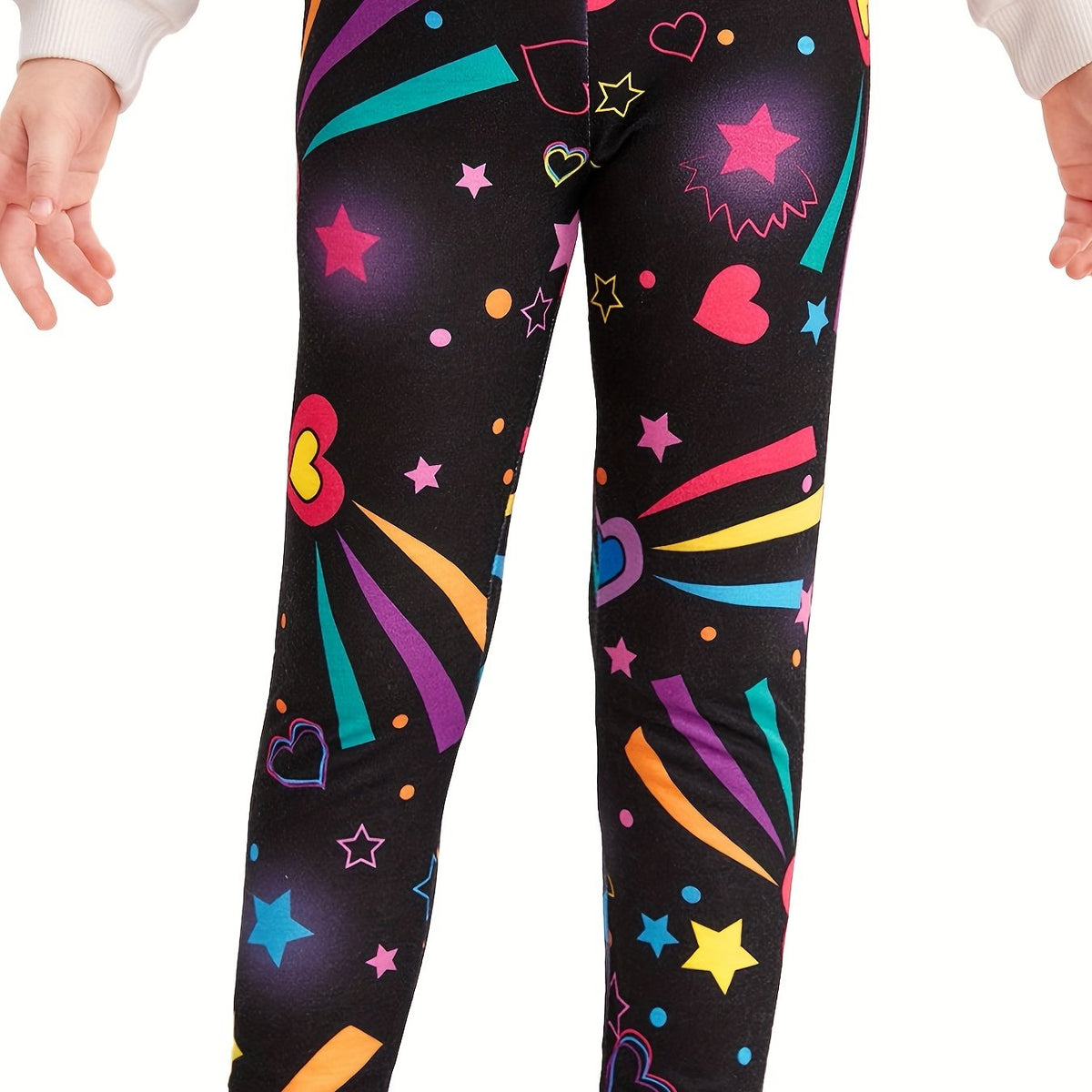Girls Galaxy Graphic Ankle Pants Slim Fit Legging Pants
