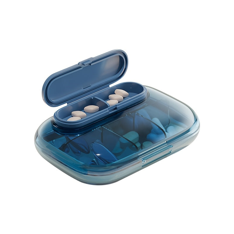 6 Compartment Portable Pill Organizer Airtight Storage Box