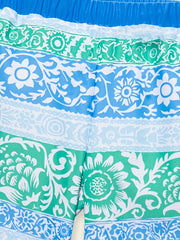 Boys Flower Print Swim Trunks Ethnic Style Beach Vacation Kids Summer