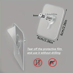 10PCS Adhesive Wall Hooks 13lb Wall Hangers, Self Adhesive Thumb Hook