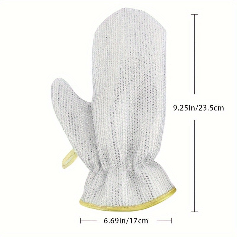2pcs Brush Pot Washing Gloves Kitchen Cleaning Artifact