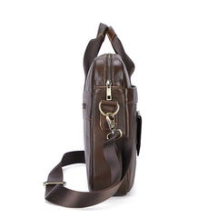 Vintage Leather Men's Bag Top Layer Cowhide Handbag Men's Briefcase