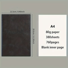 Faux Leather Notebook Blank Book For Creative Work