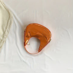 Crocodile Pattern Crescent Bag Underarm Purse