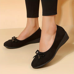 Women's Bowknot Wedge Shoes Lightweight & Comfortable