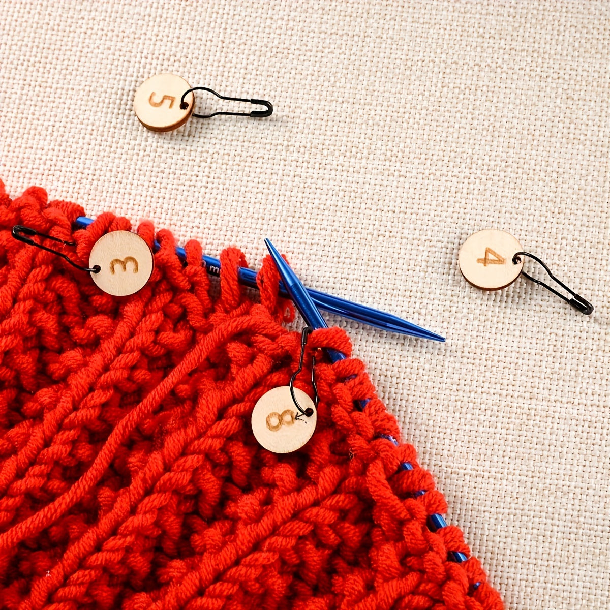 10pcs Wooden Knitting Marker Buckle Mini Marker Buckle Stitch Marker