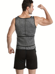 Men's Sweat Resistant Body Shaper Vest with Waist Cincher