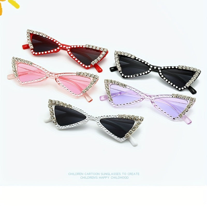 Girl's Triangular Frame UV Protective Sunglasses
